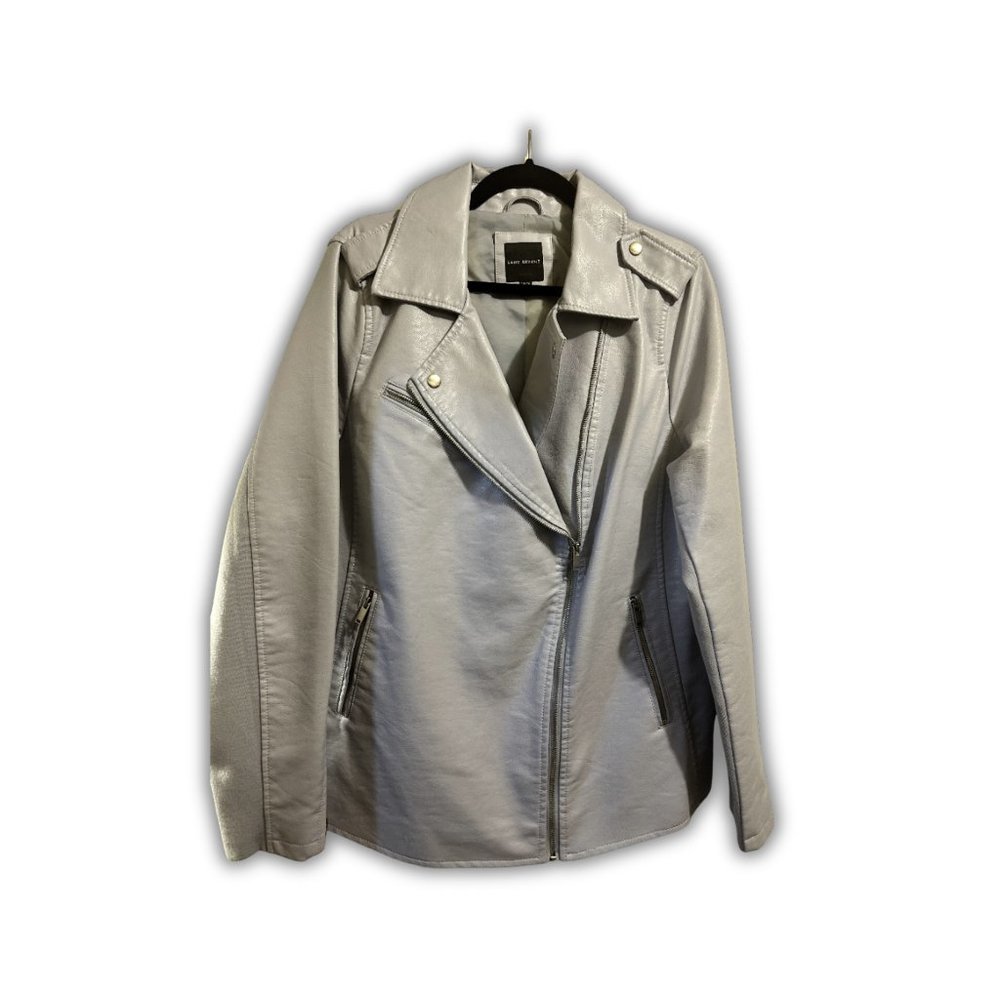 Lane Bryant Faux-Leather Moto Jacket - Lavender  - Size 14/16
